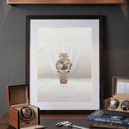 Rolex Oyster Perpetual Day-Date 40 Everose Altın İngilizce Orijinal Dönem Reklamıdır (Sonradan Baskı Değildir)