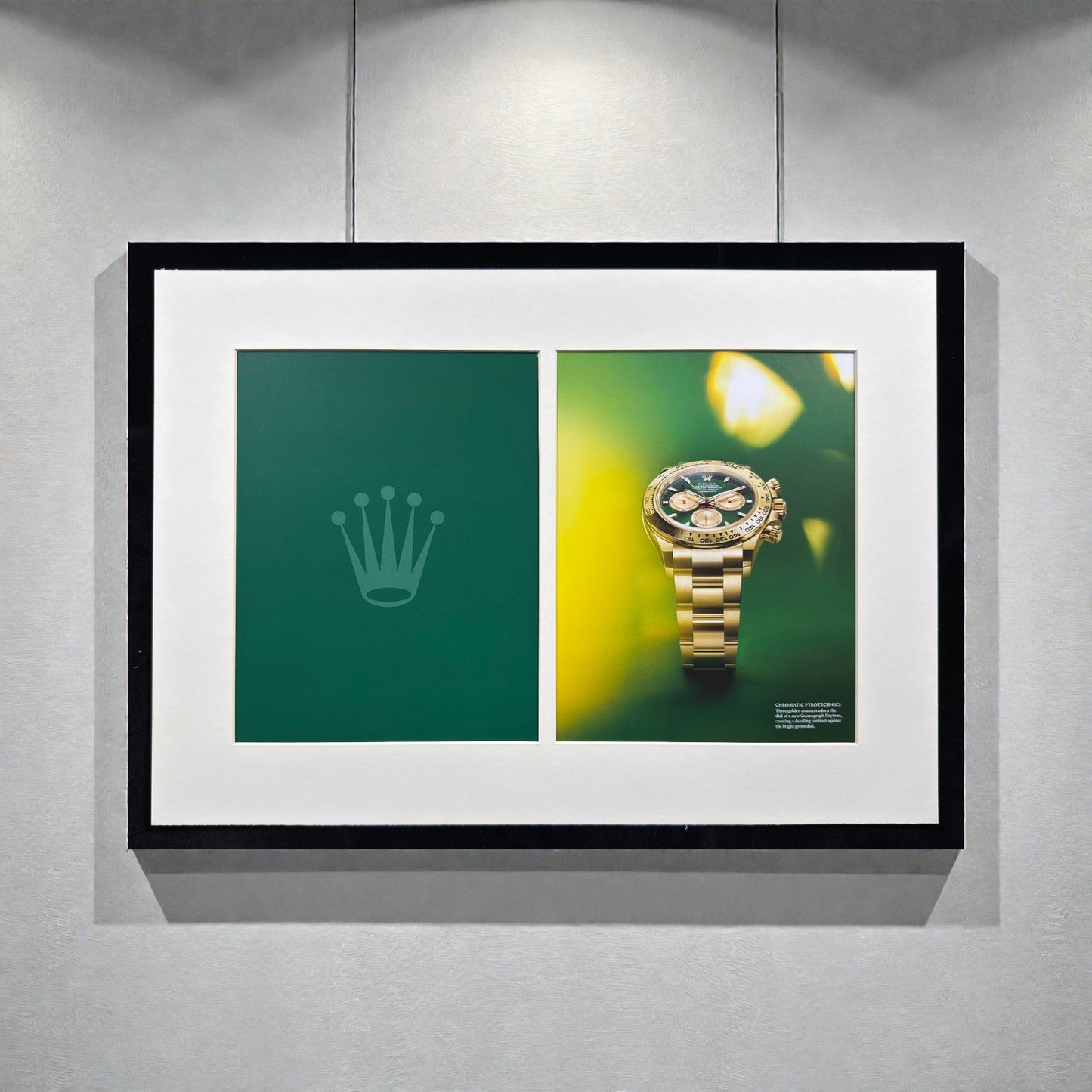 Rolex - The Crown & Daytona Green Dial - Orijinal Dönem Reklamıdır (Sonradan Baskı Degildir)