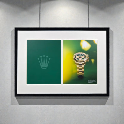 Rolex - The Crown & Daytona Green Dial - Orijinal Dönem Reklamıdır (Sonradan Baskı Degildir)