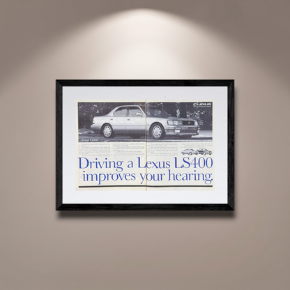 Lexus LS400 Orijinal Çift Sayfa Dönem Reklamıdır (Sonradan Baskı Değildir)
