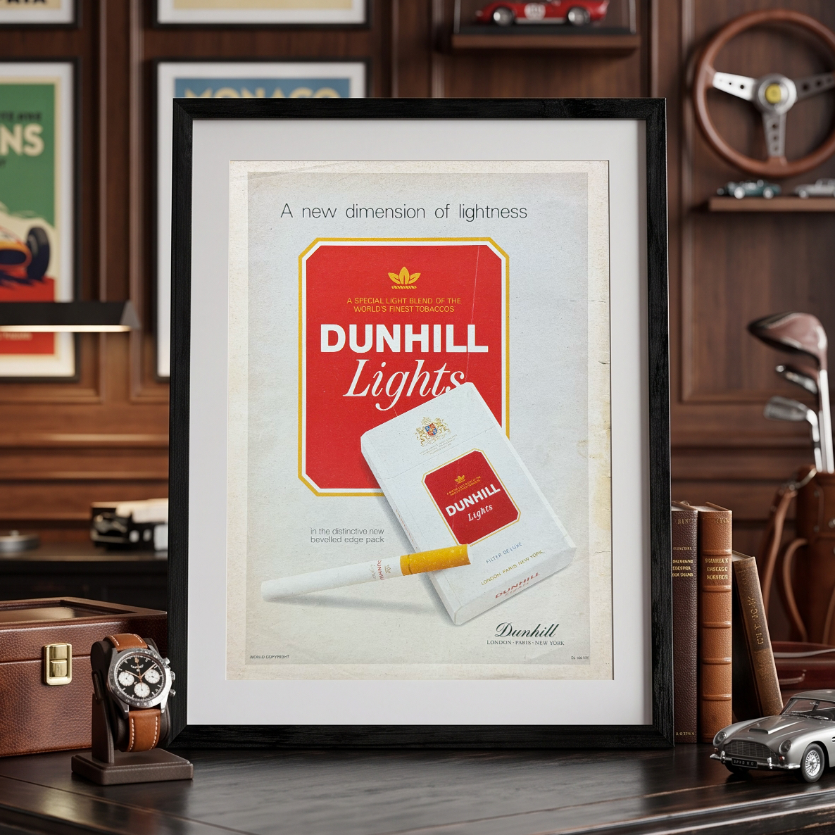 Dunhill Lights “A New Dimension of Lightness” Orijinal Dönem Reklamıdır (Sonradan Baskı Değildir)