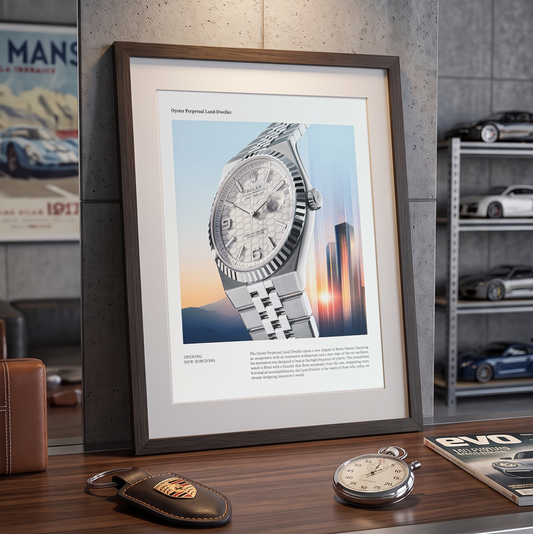 Rolex Oyster Perpetual Land-Dweller “Opening New Horizons” 2025 İngilizce Orijinal Dergi Reklamıdır (Sonradan Baskı Değildir)