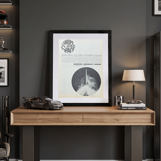 Hawker Siddeley Blue Streak “Europe Into Space” Vintage İngilizce Orijinal Dönem Reklamıdır (Sonradan Baskı Değildir)