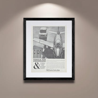 Fiat G.91 Jet Uçağı Vintage Orijinal Dönem Reklamıdır (Sonradan Baskı Değildir)