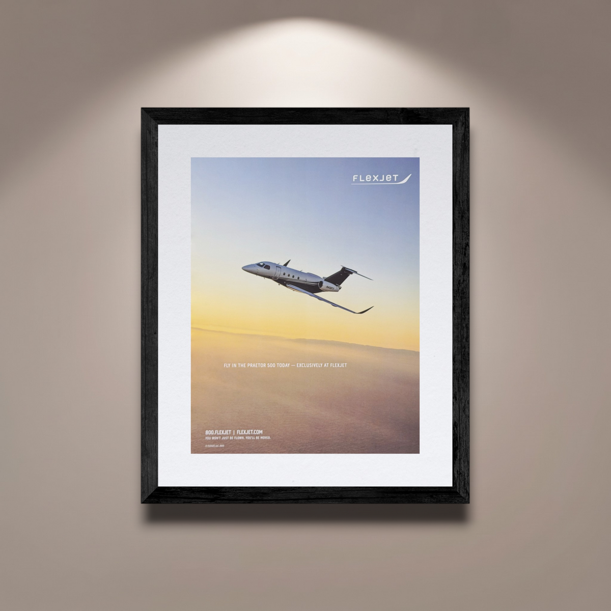 Flexjet Embraer Praetor 500 Özel Jet “You’ll Be Moved” İngilizce Orijinal Dergi Reklamıdır (Sonradan Baskı Değildir)