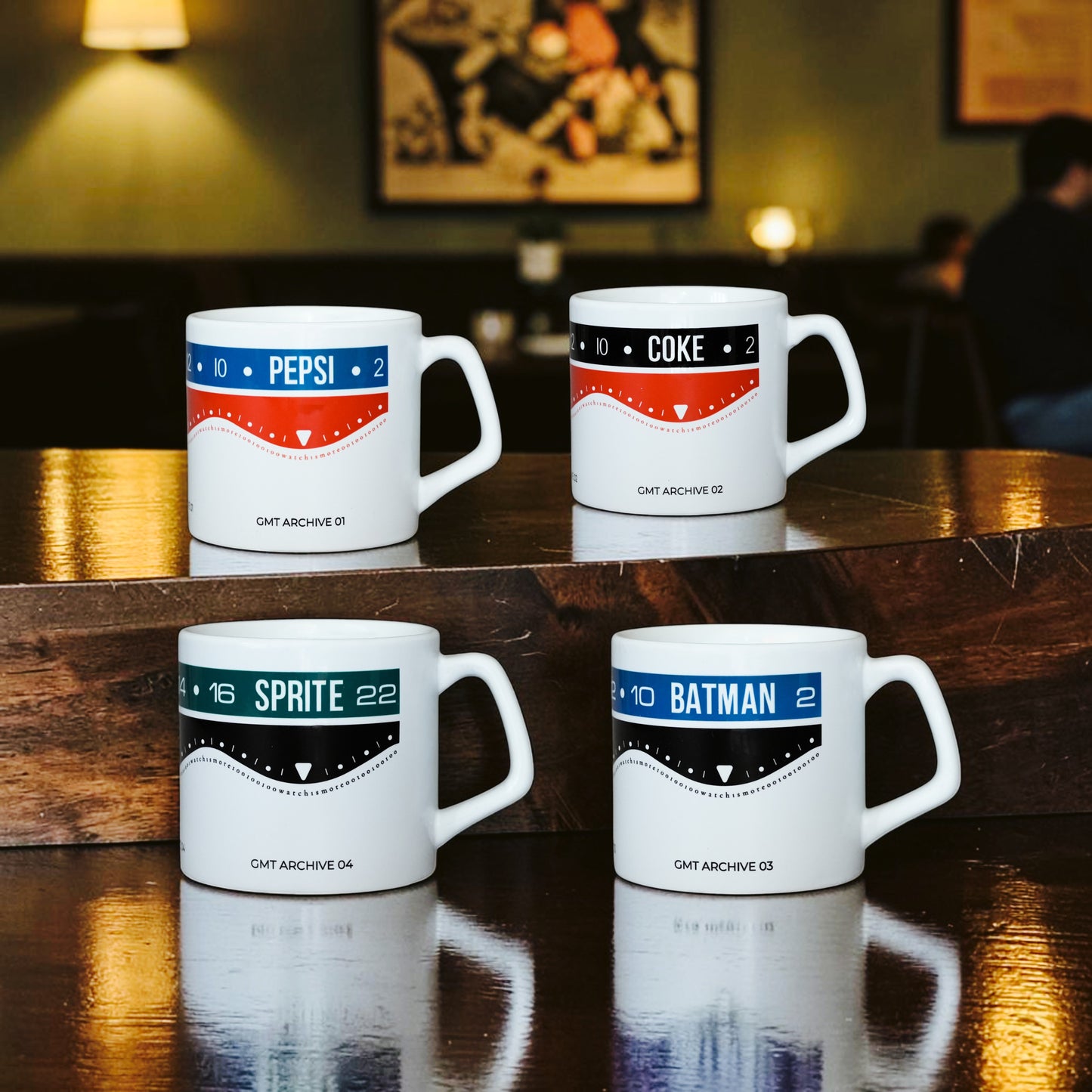 GMT Archive – Watch Collector Coffee Cup Set (4’lü Koleksiyon)