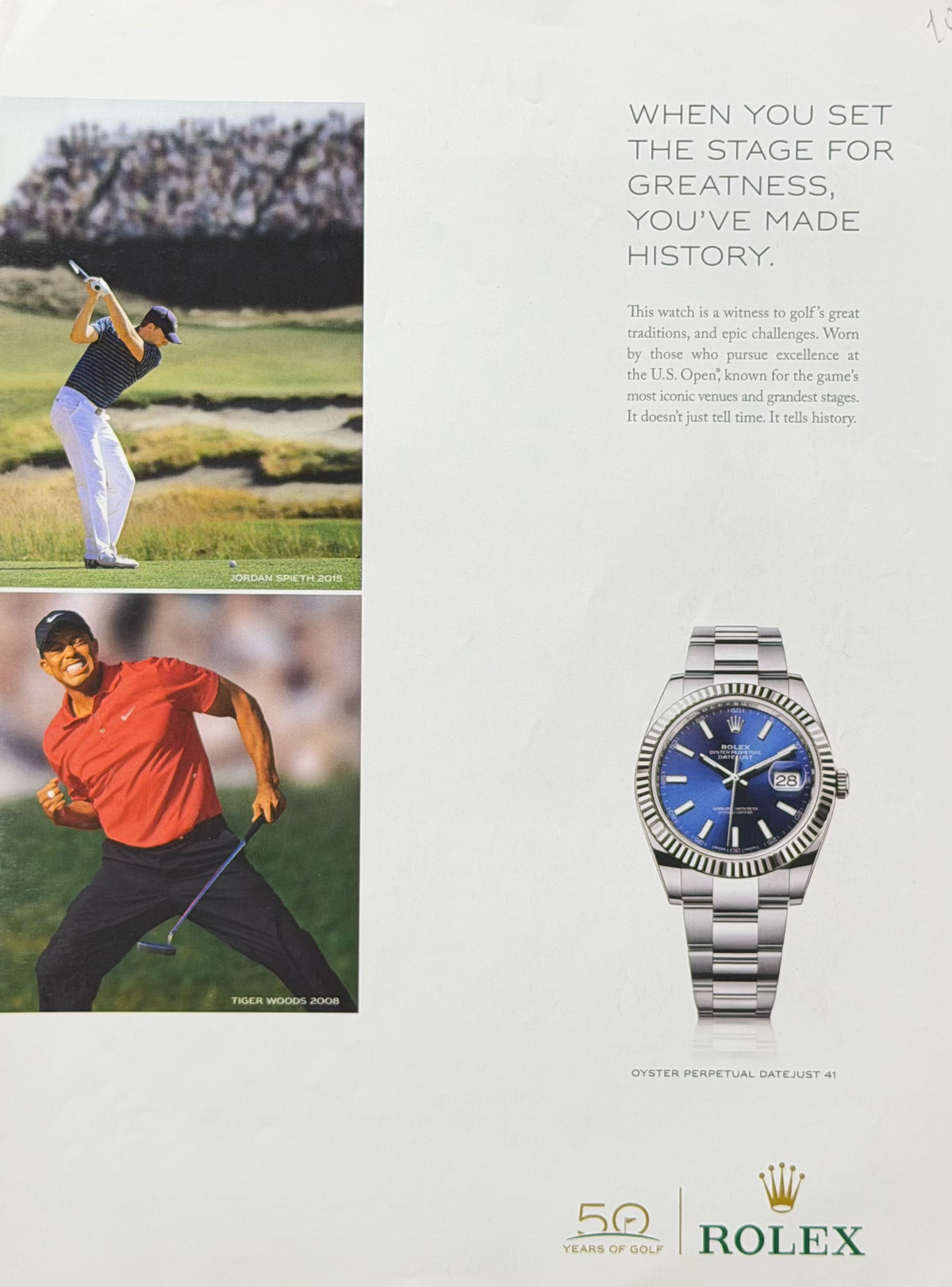 Rolex Oyster Perpetual Datejust 41 İngilizce Orijinal Dönem Reklamıdır (Sonradan Baskı Değildir)