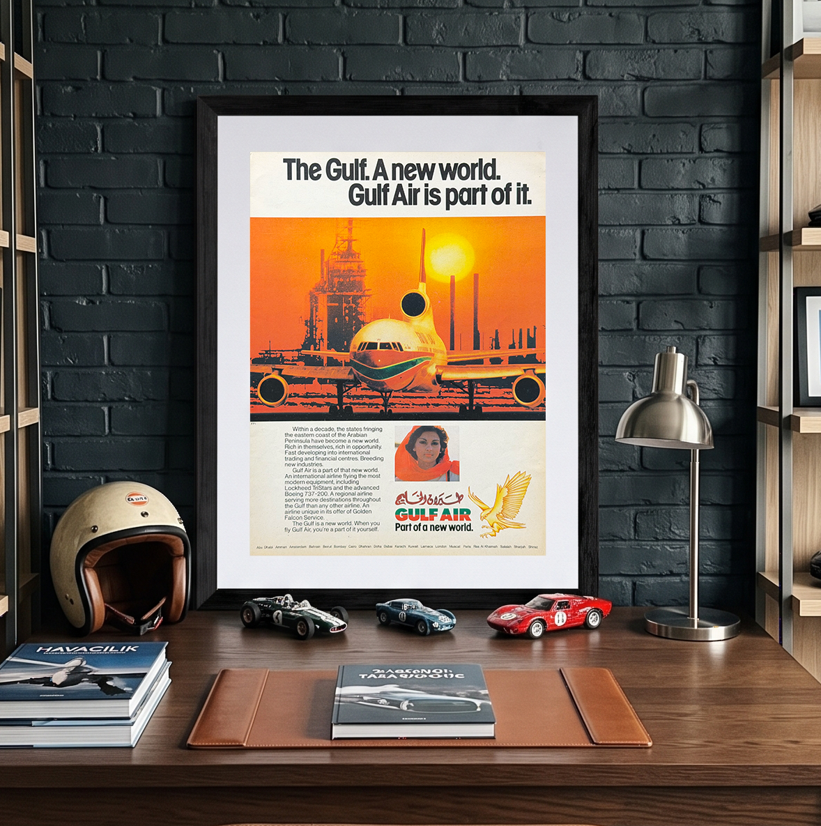 Gulf Air Lockheed TriStar  Orijinal Dönem Reklamıdır (Sonradan Baskı Değildir)