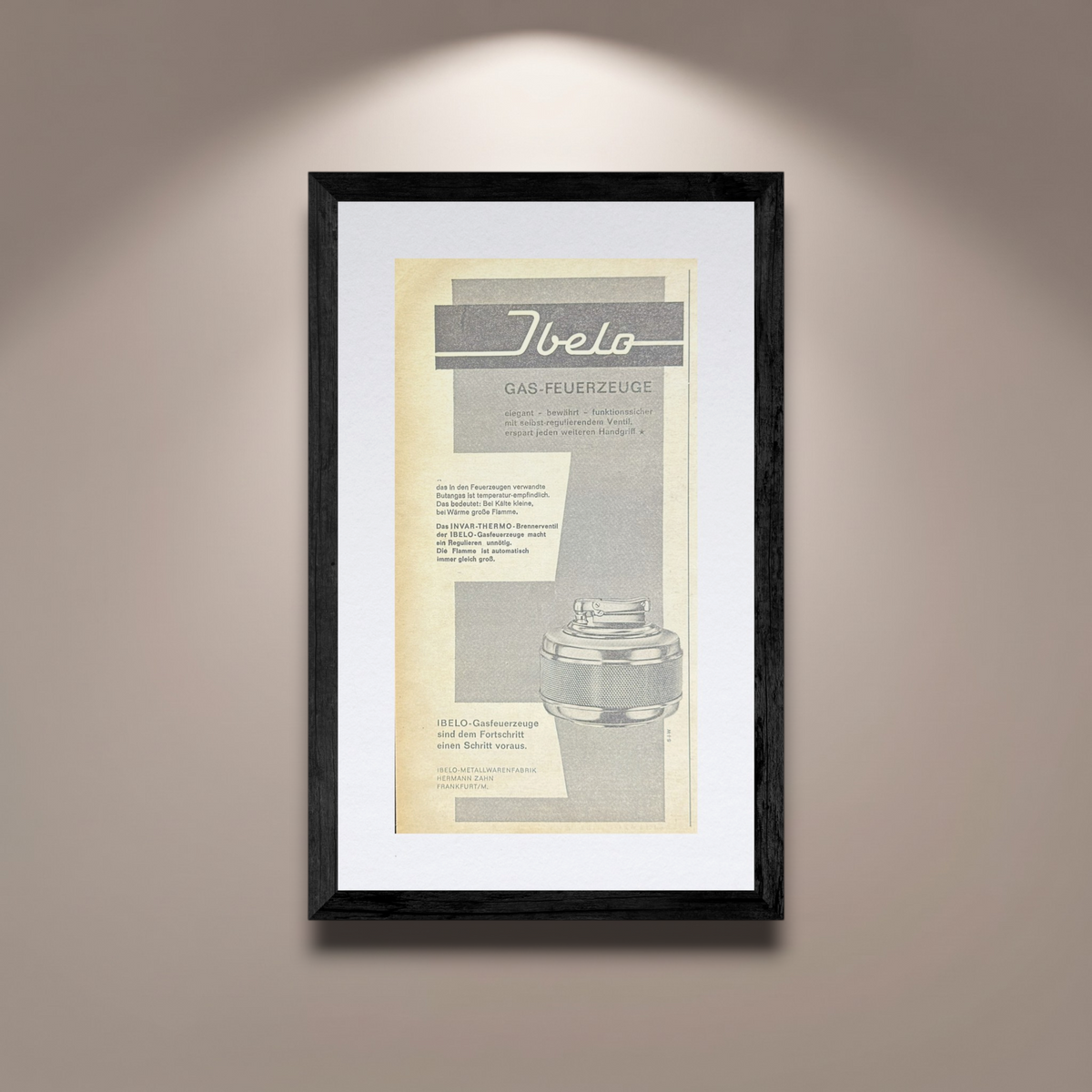 Ibelo Gazlı Çakmak Vintage Orijinal Dönem Reklamıdır (Sonradan Baskı Değildir)