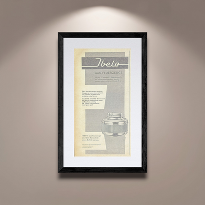 Ibelo Gazlı Çakmak Vintage Orijinal Dönem Reklamıdır (Sonradan Baskı Değildir)