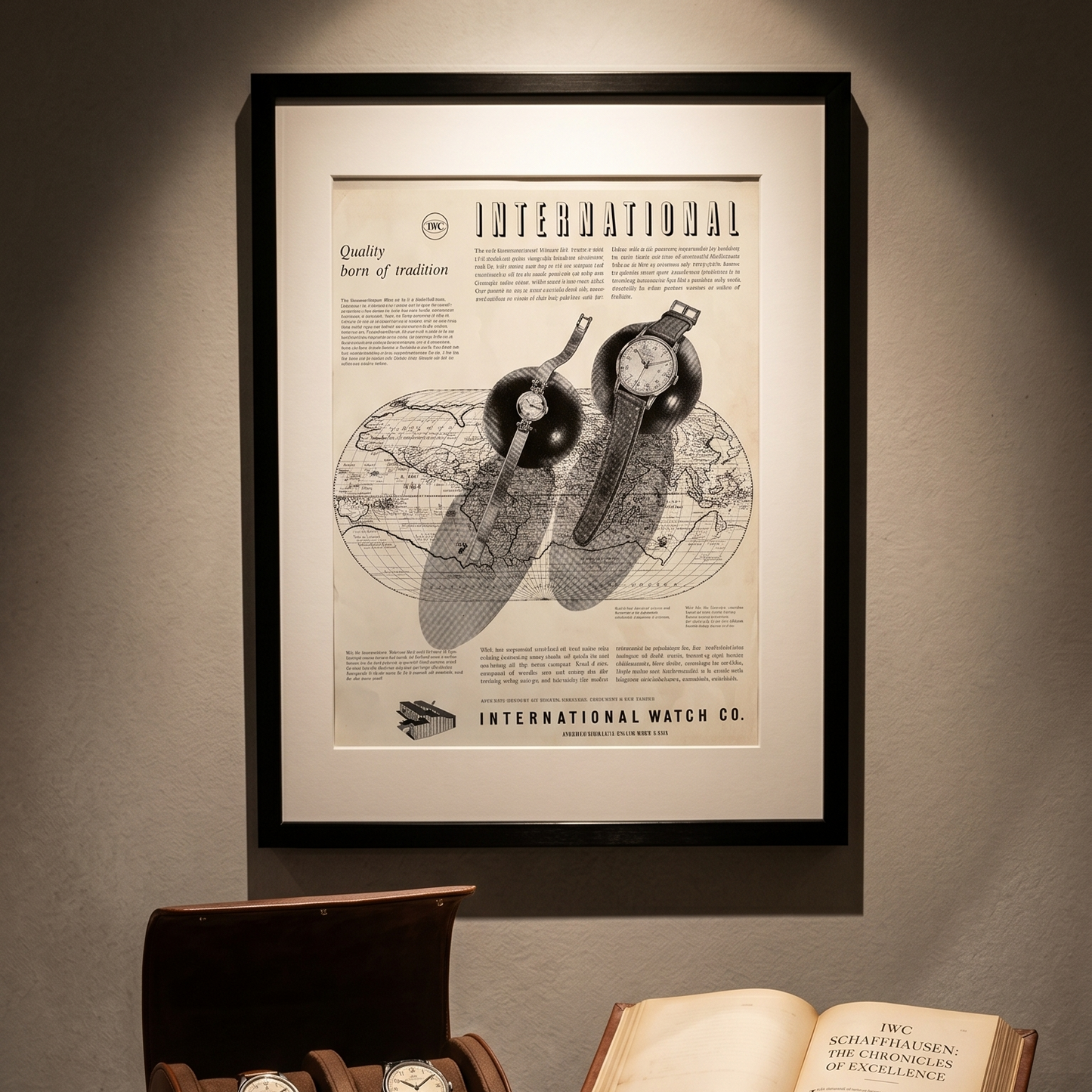 IWC International Watch Co. “Quality Born of Tradition” 1958 Orijinal Dönem Reklamıdır (Sonradan Baskı Değildir).