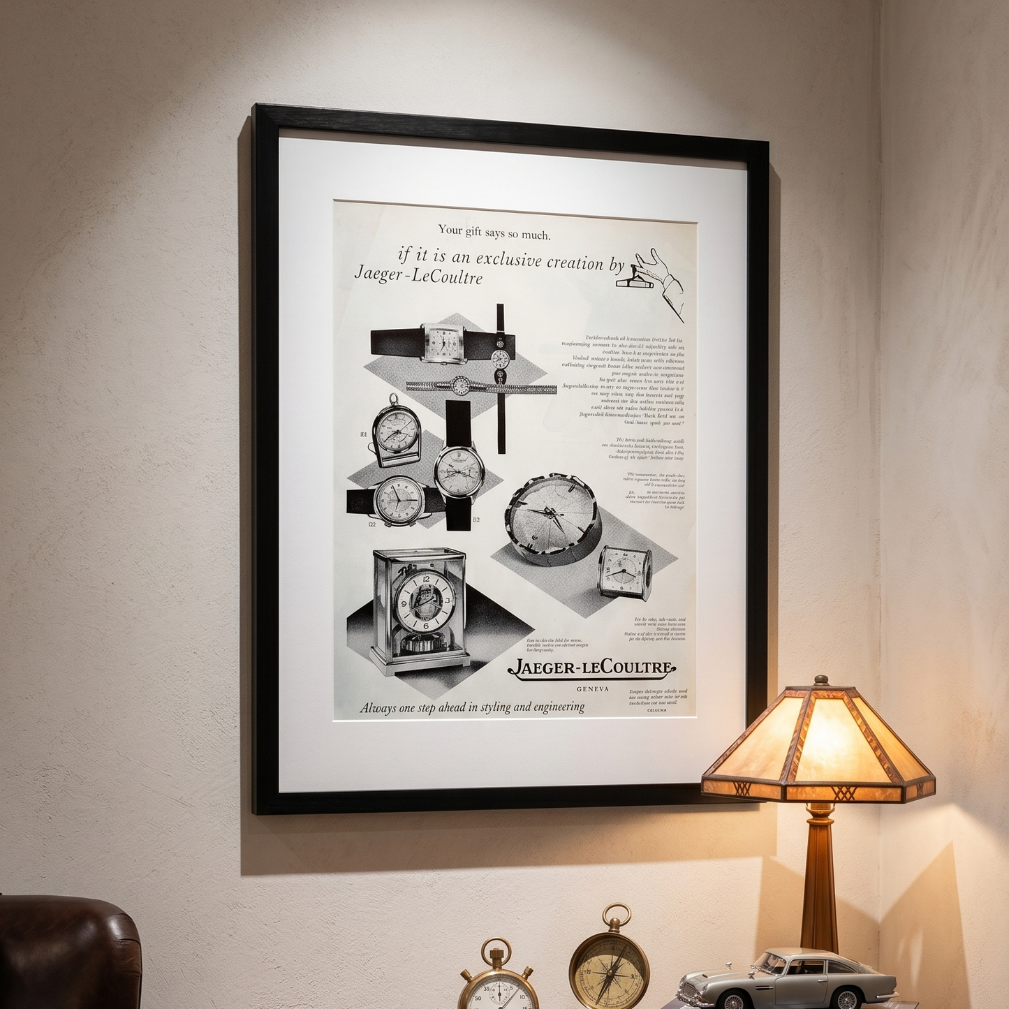 Jaeger-LeCoultre Koleksiyonu “Watchmaker’s Watchmaker” 1956 Orijinal Dönem Reklamıdır (Sonradan Baskı Değildir).
