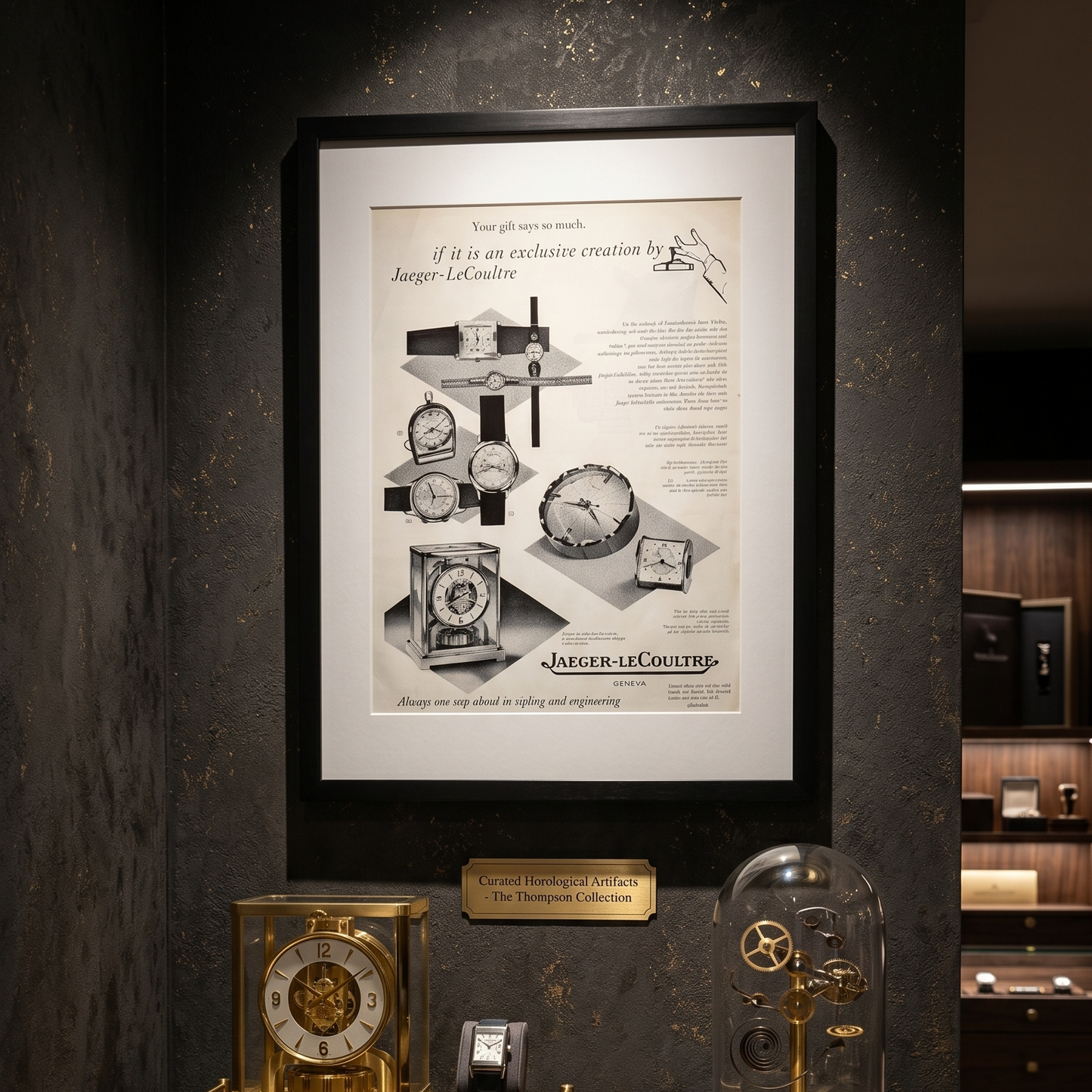 Jaeger-LeCoultre Koleksiyonu “Watchmaker’s Watchmaker” 1956 Orijinal Dönem Reklamıdır (Sonradan Baskı Değildir).