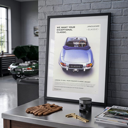 Jaguar Classic E-Type Roadster Orijinal Dergi Reklamıdır (Sonradan Baskı Değildir)