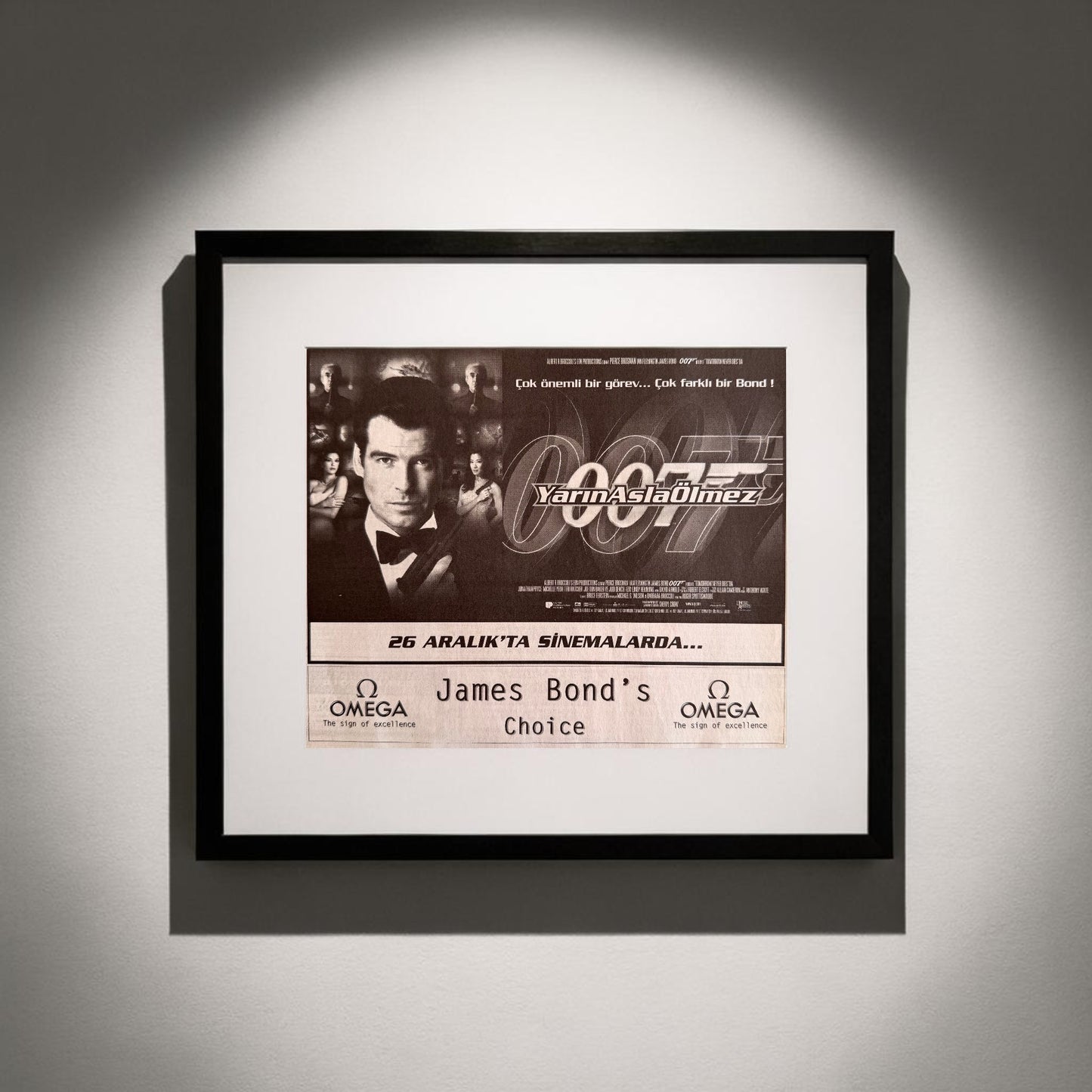 Omega × James Bond “Tomorrow Never Dies” Orijinal Türkiye Dönem Reklamıdır (Sonradan Baskı Değildir).