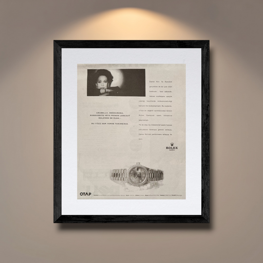 Rolex Datejust Dame Kiri Te Kanawa “Bu Yüzü Her Yerde Tanırsınız” 1980’ler Türkçe Orijinal Dönem Reklamıdır (Sonradan Baskı Değildir)
