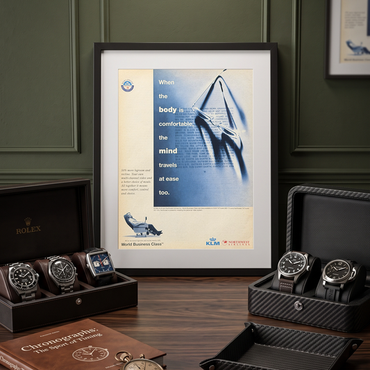 KLM & Northwest Airlines World Business Class Orijinal 1994 Dönem Reklamıdır (Sonradan Baskı Değildir)