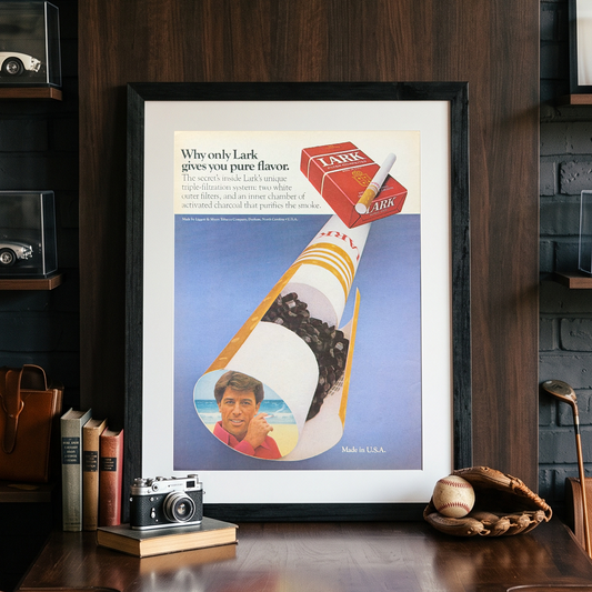 Lark Triple Filter Vintage İngilizce Orijinal Dönem Reklamıdır (Sonradan Baskı Değildir)