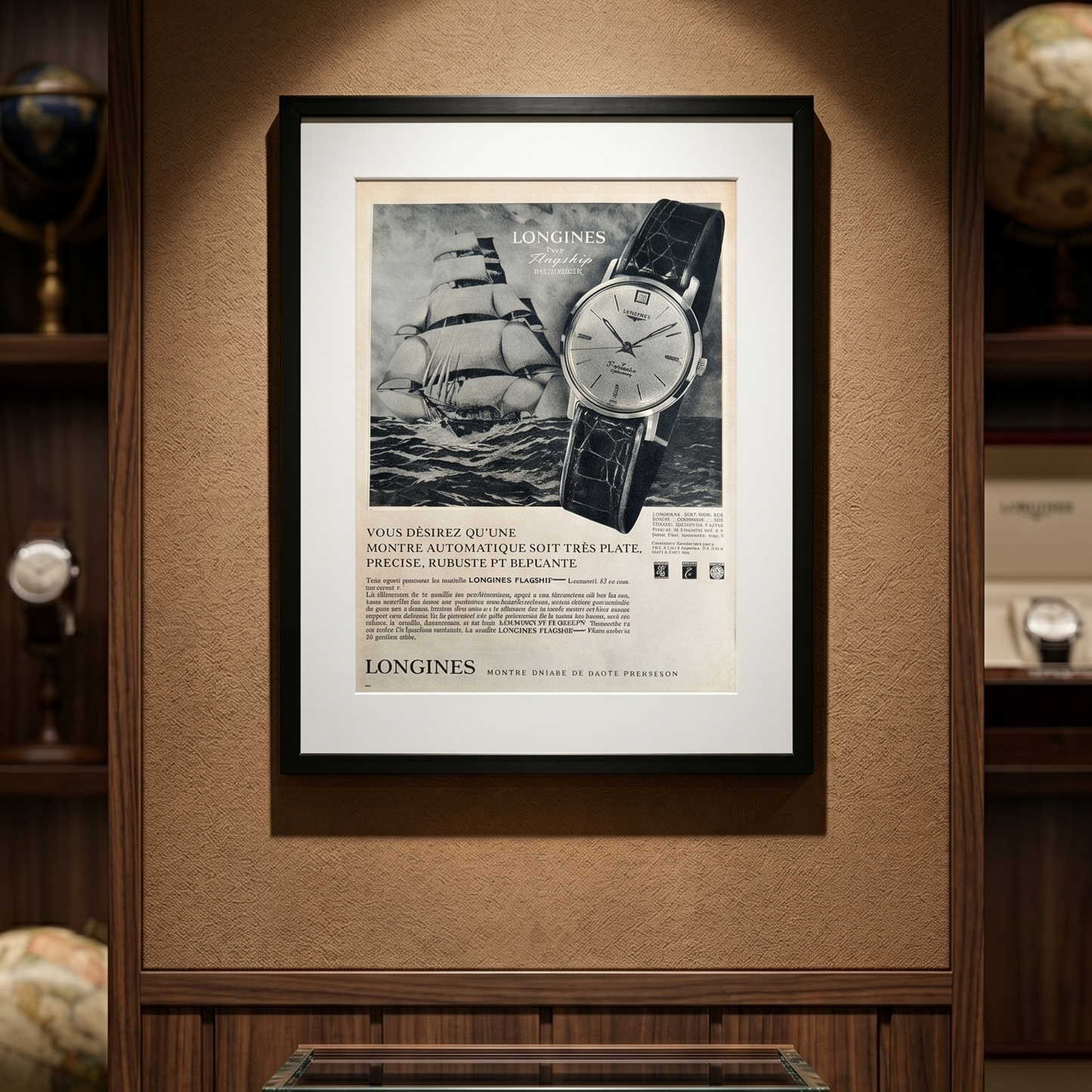 Longines Flagship Automatic “Zamansız Denge” 1961 Orijinal Dönem Reklamıdır (Sonradan Baskı Değildir).