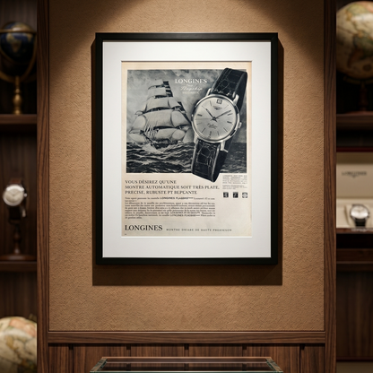 Longines Flagship Automatic “Zamansız Denge” 1961 Orijinal Dönem Reklamıdır (Sonradan Baskı Değildir).