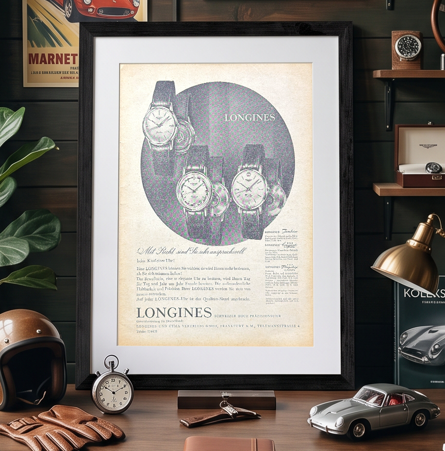 Longines Jamboree, Conquest & Flagship Vintage Orijinal Dönem Reklamıdır (Sonradan Baskı Değildir)