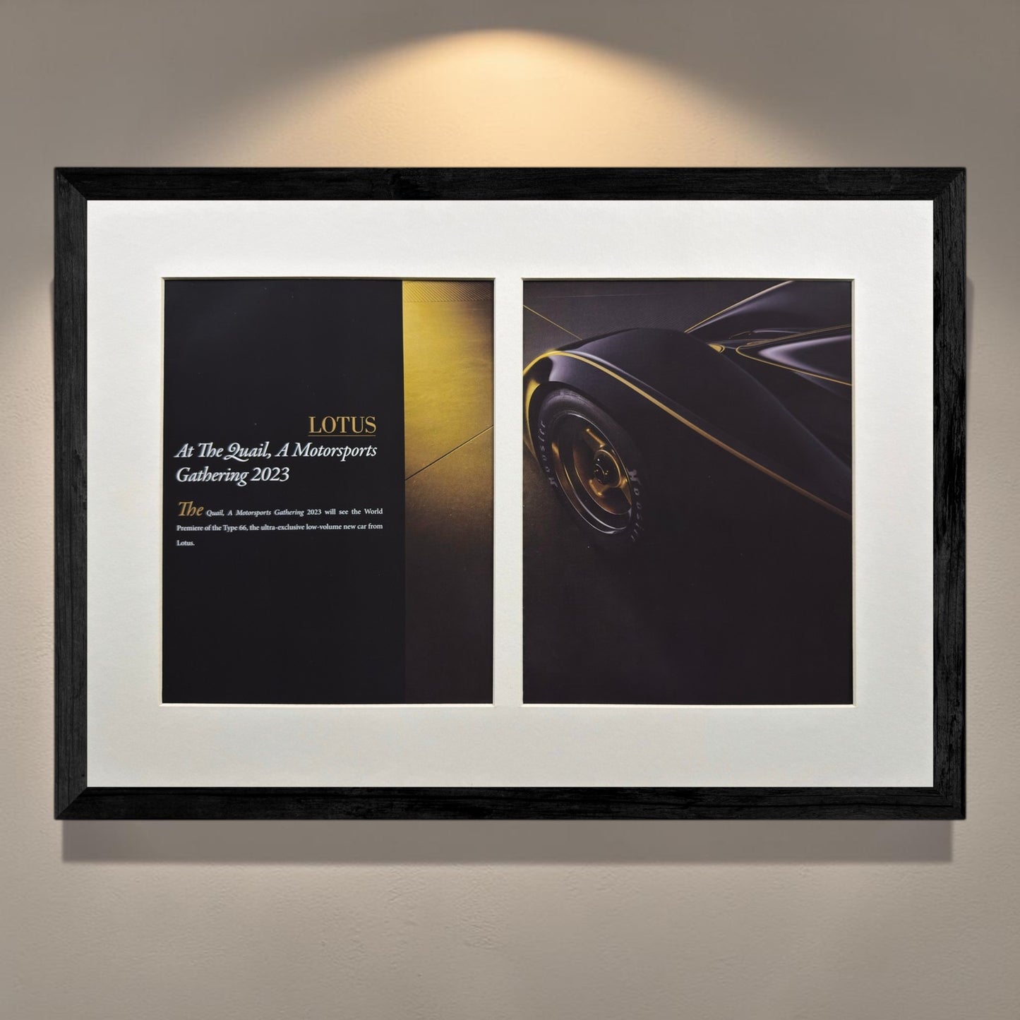 Lotus Type 66 - Orijinal Dönem Çift Sayfa Reklamı (Sonradan Baskı Değildir)