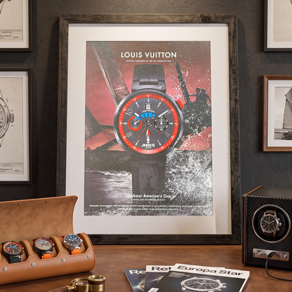 Louis Vuitton Tambour America’s Cup Otomatik Kronograf Orijinal Dönem Reklamıdır (Sonradan Baskı Değildir)