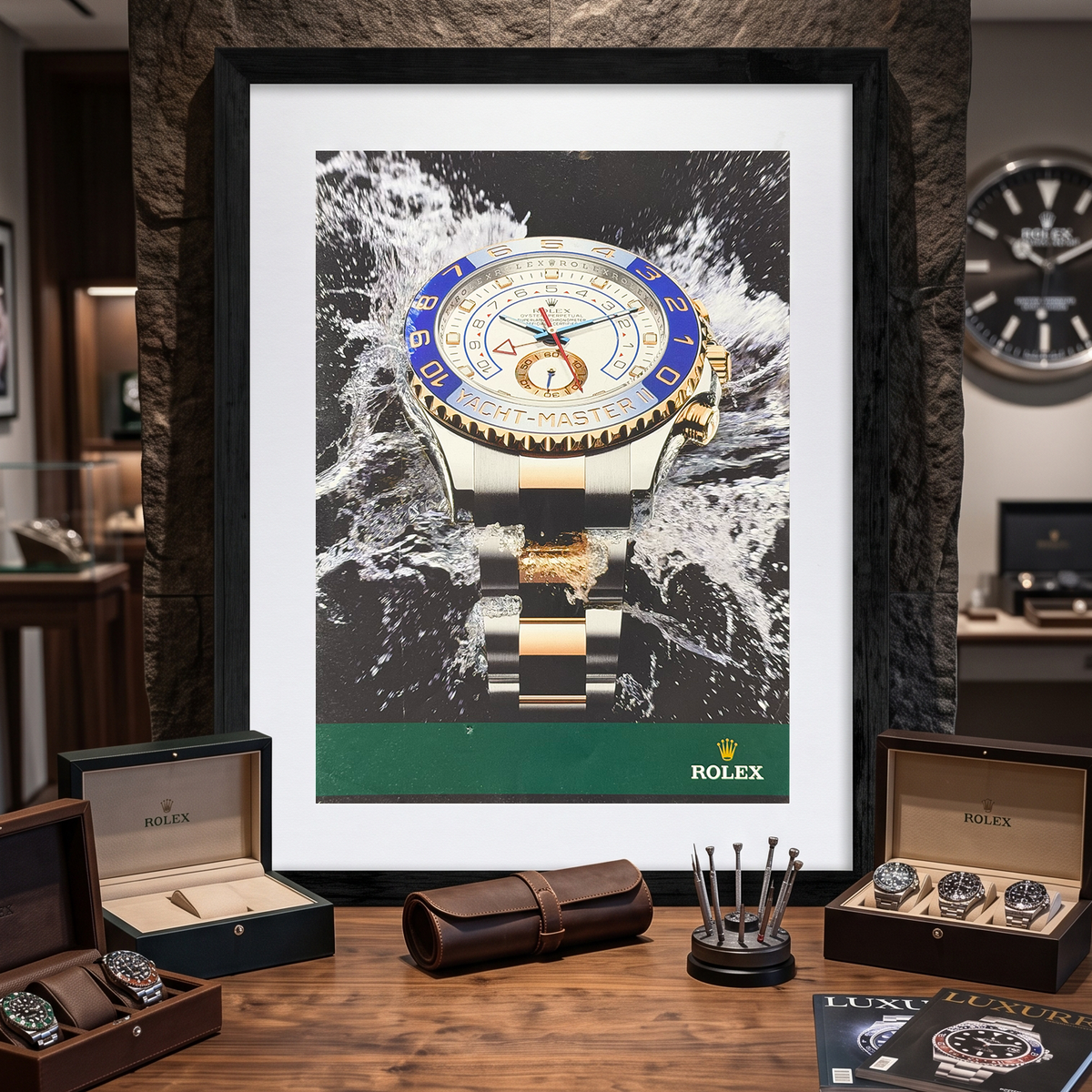 Rolex Yacht-Master II Ref. 116681 Everose Rolesor Orijinal Dönem Reklamıdır (Sonradan Baskı Değildir)