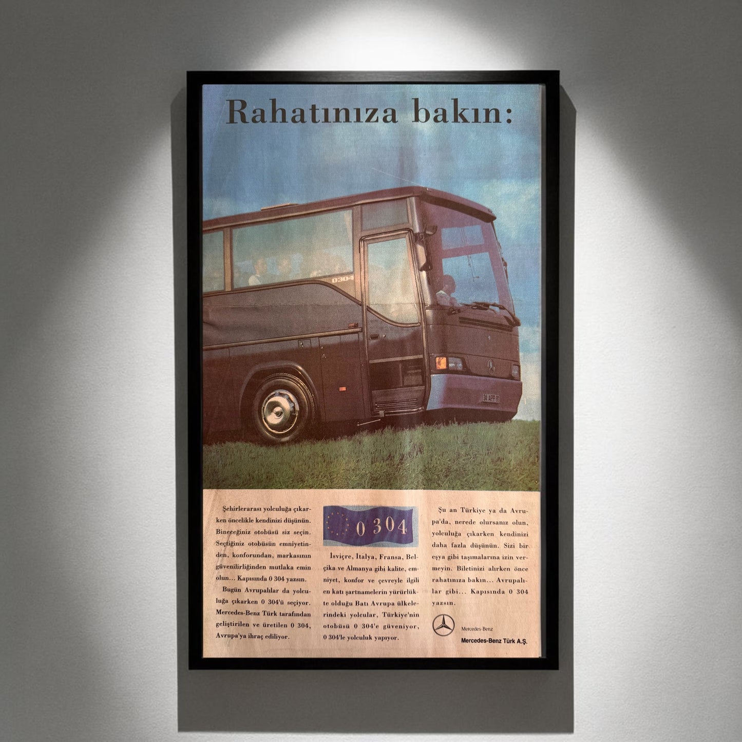 Mercedes-Benz O 304  1993 Orijinal Türkiye Reklam Sayfasıdır (Sonradan Baskı Değildir).