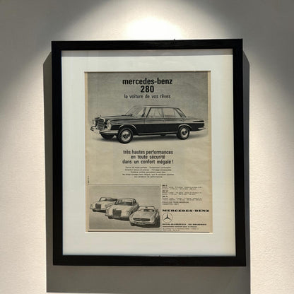 Mercedes 280'ler 1960'lar. Orijinal Dönem Reklamıdır (Sonradan Baskı Değildir)