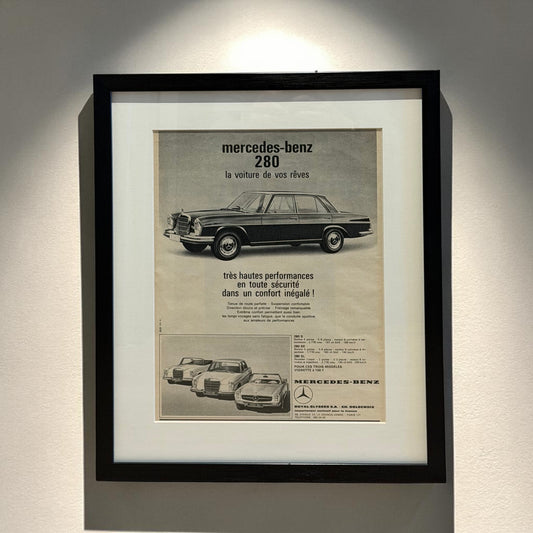 Mercedes 280'ler 1960'lar. Orijinal Dönem Reklamıdır (Sonradan Baskı Değildir)