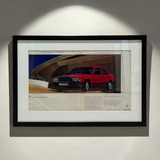 Mercedes-Benz 190E “Form ist Charaktersache”. Orijinal Dönem Reklamıdır (Sonradan Baskı Değildir)