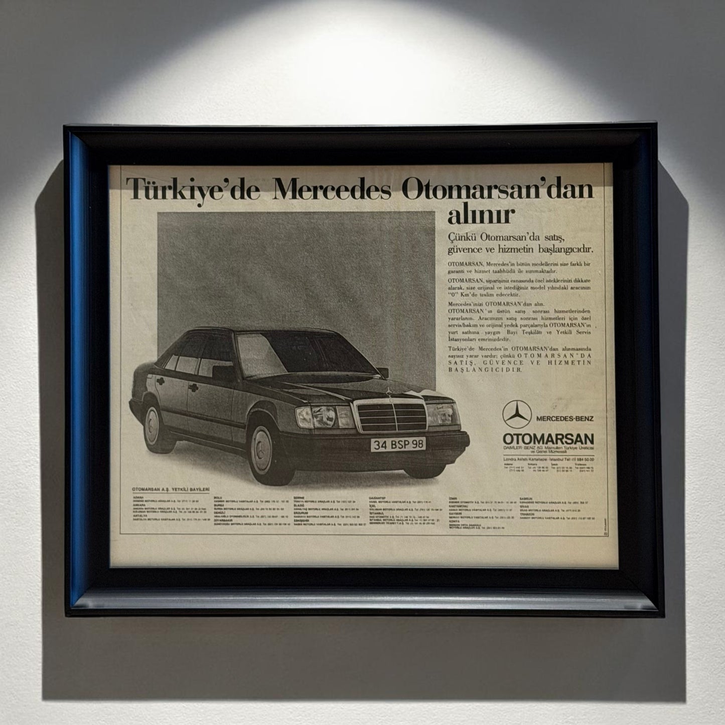 Mercedes Otomarsan Vintage Orijinal Türkiye Dönem Reklamıdır (Sonradan Baskı Değildir)