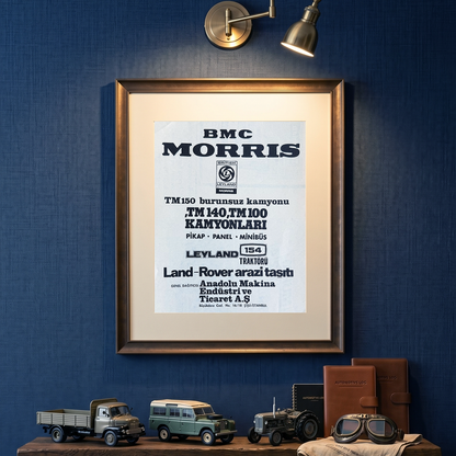 BMC Morris – Leyland & Land Rover Türkiye Dönemi Orijinal Reklam Sayfasıdır (Sonradan Baskı Değildir).
