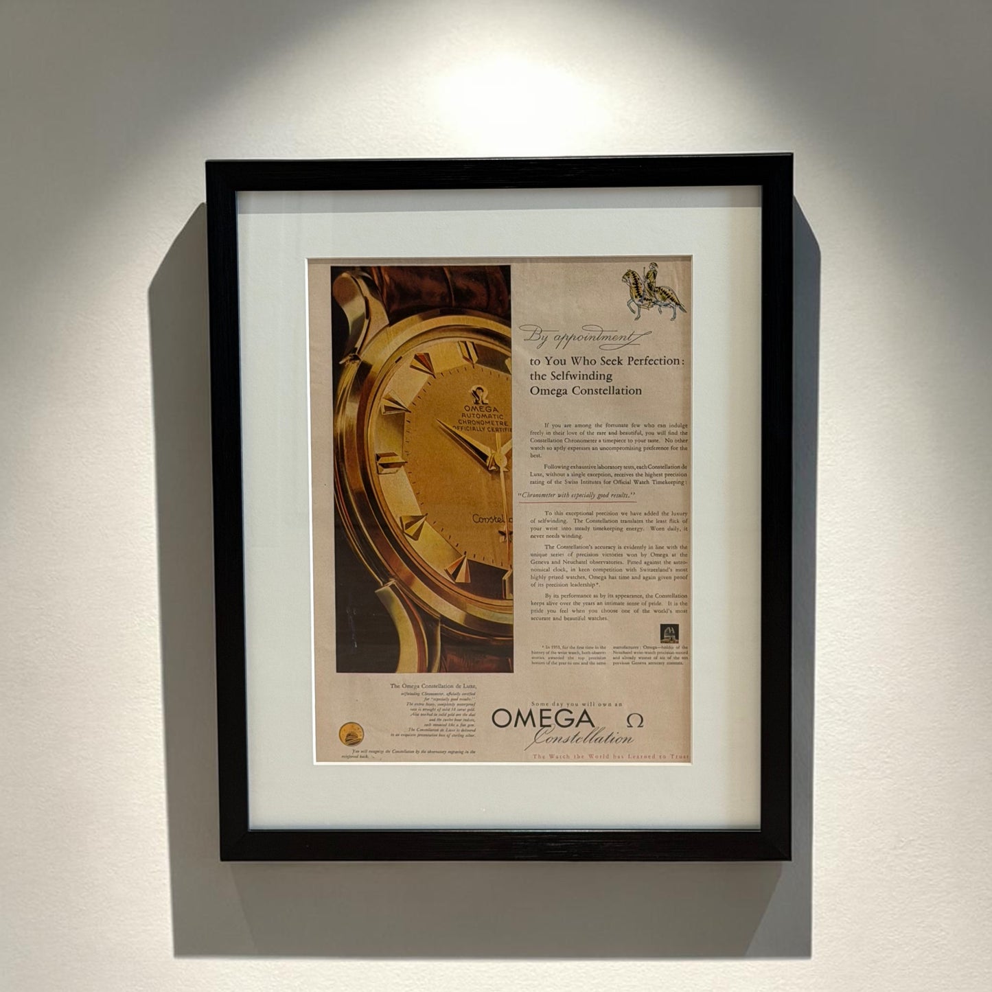 OMEGA Constellation De Luxe 1957 Orijinal Dönem Reklamıdır (Sonradan Baskı Değildir)