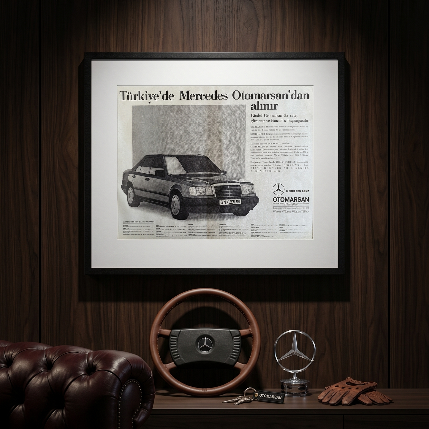 Mercedes-Benz – “Türkiye’de Mercedes Otomarsan’dan Alınır” 1988 Orijinal Türkiye Reklam Sayfasıdır (Sonradan Baskı Değildir).