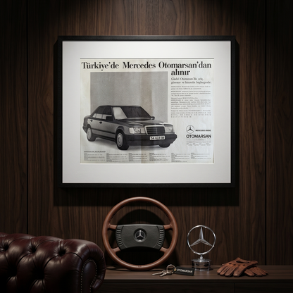 Mercedes-Benz – “Türkiye’de Mercedes Otomarsan’dan Alınır” 1988 Orijinal Türkiye Reklam Sayfasıdır (Sonradan Baskı Değildir).
