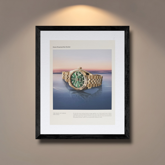 Rolex Sky-Dweller Ref. 336938 Yeşil Kadran “The Magic of Green and Gold” 2025 Orijinal Dönem Reklamıdır (Sonradan Baskı Değildir)