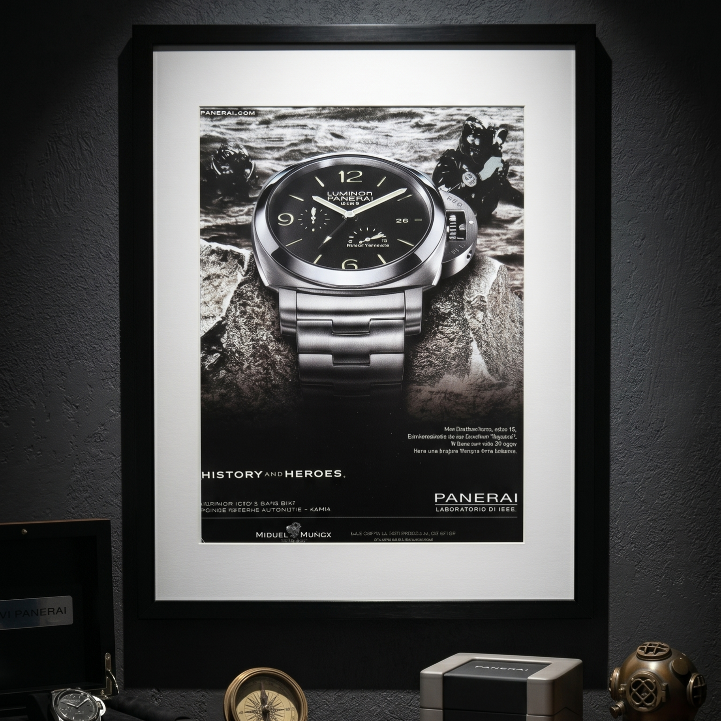 Panerai Luminor 1950 3 Days GMT “History & Heroes” 2012 Orijinal Dönem Reklamıdır (Sonradan Baskı Değildir).