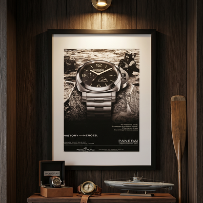 Panerai Luminor 1950 3 Days GMT “History & Heroes” 2012 Orijinal Dönem Reklamıdır (Sonradan Baskı Değildir).