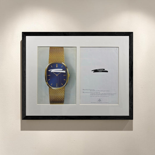 Patek Philippe Golden Ellipse Blue Dial - Orijinal Dönem Çift Sayfa Reklamı (Sonradan Baskı Değildir)