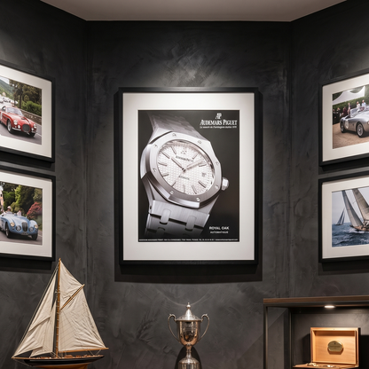 Audemars Piguet Royal Oak White Dial. 2009 Orijinal Dönem Reklamıdır (Sonradan Baskı Değildir)