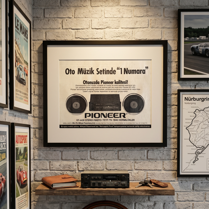 Pioneer – “Oto Müzik Setinde 1 Numara” 1985 Orijinal Türkiye Dönem Reklamıdır (Sonradan Baskı Değildir).