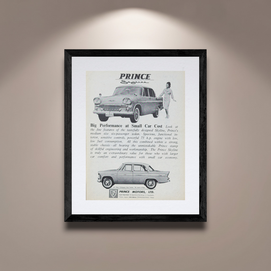 Prince Skyline 1961 Yılı İngilizce Orijinal Dönem Reklamıdır (Sonradan Baskı Değildir)