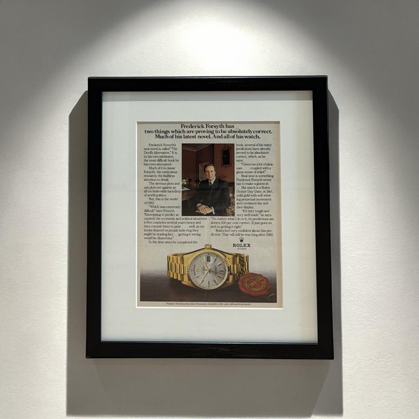 Rolex Day-Date Neo Vintage.  Orijinal Dönem Reklamıdır (Sonradan Baskı Değildir)