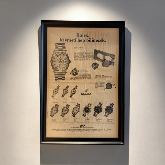 Rolex Türkiye gazete arşivinden 1993 Orijinal Türkiye Dönem Reklamıdır (Sonradan Baskı Değildir)