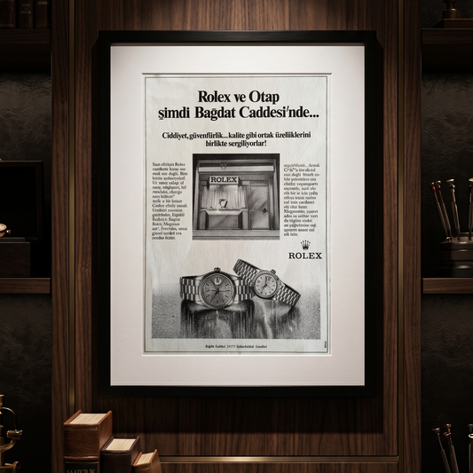 Rolex & OTAP “Bağdat Caddesi Açılışı” 1986 Orijinal Türkiye Dönem Reklamıdır (Sonradan Baskı Değildir).