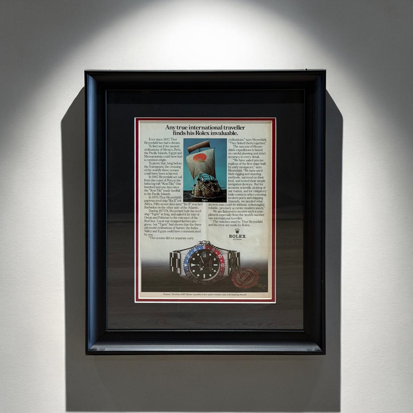 Rolex Pepsi Neo Vintage Orijinal Dönem Reklamıdır (Sonradan Baskı Değildir)