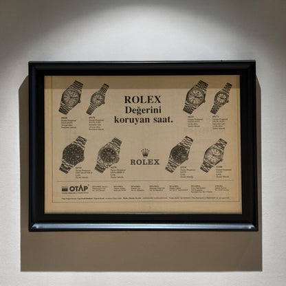 Rolex değerini koruyan saat... Orijinal Türkiye Dönem Reklamıdır (Sonradan Baskı Değildir)