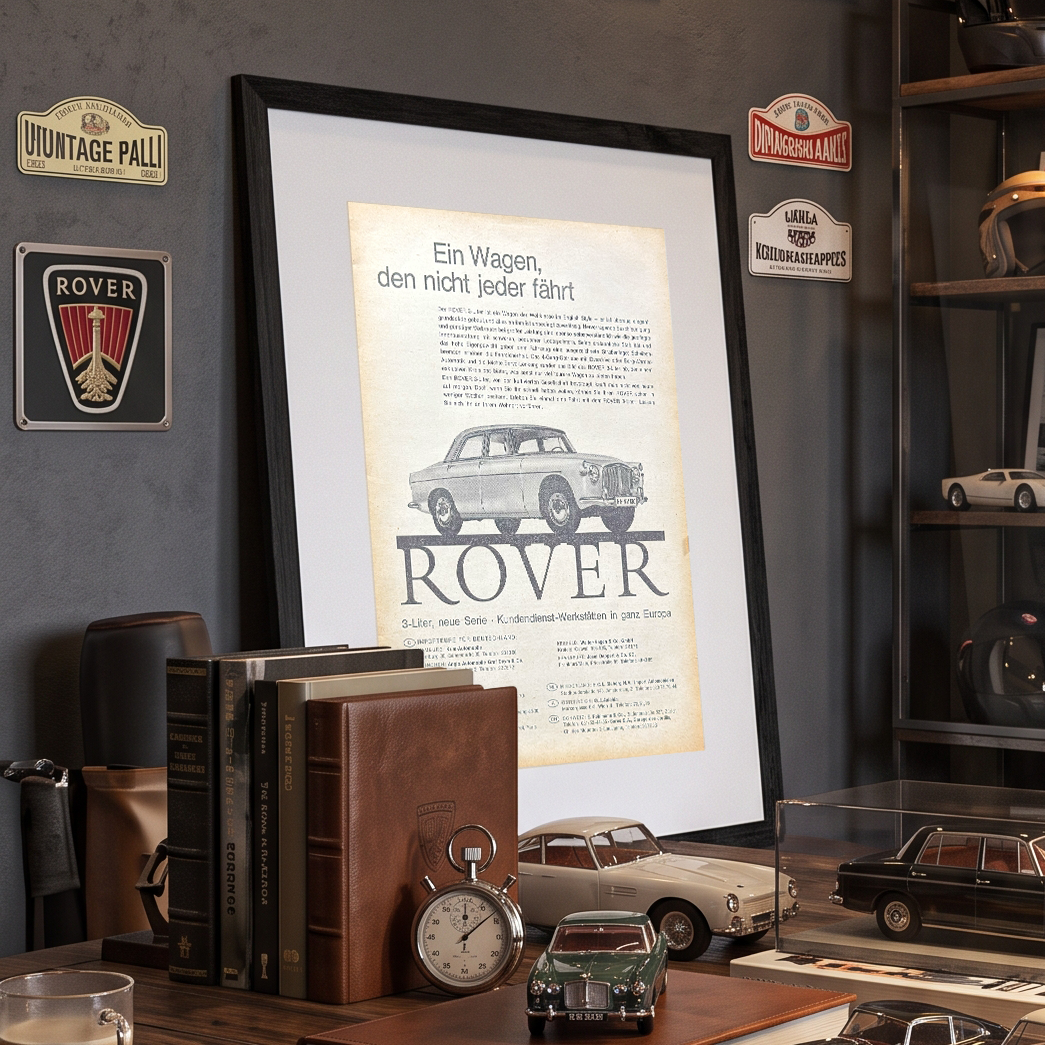 Rover 3-Litre Vintage Orijinal Dönem Reklamıdır (Sonradan Baskı Değildir)